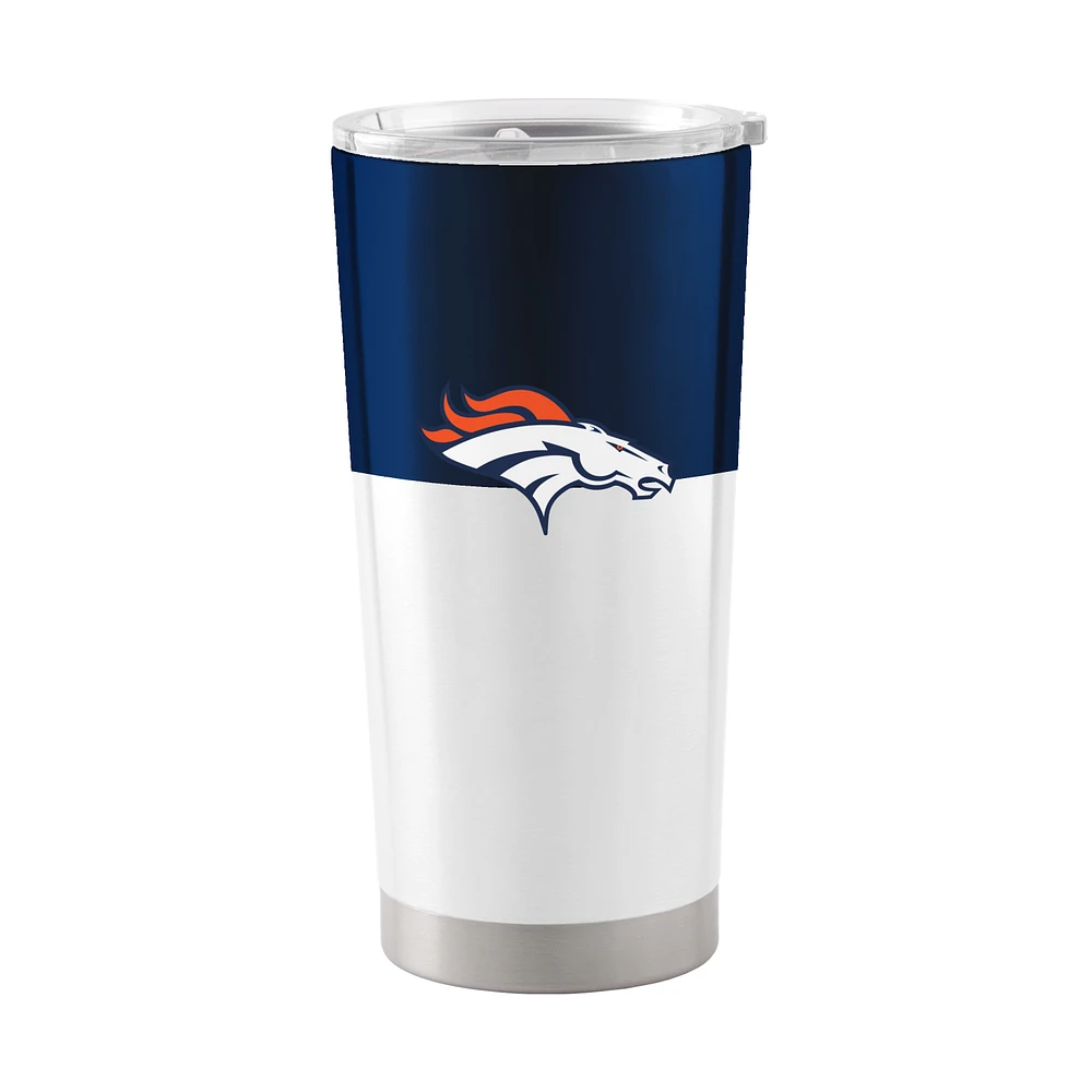 Broncos de Denver 20 oz. Gobelet en acier inoxydable à blocs de couleurs