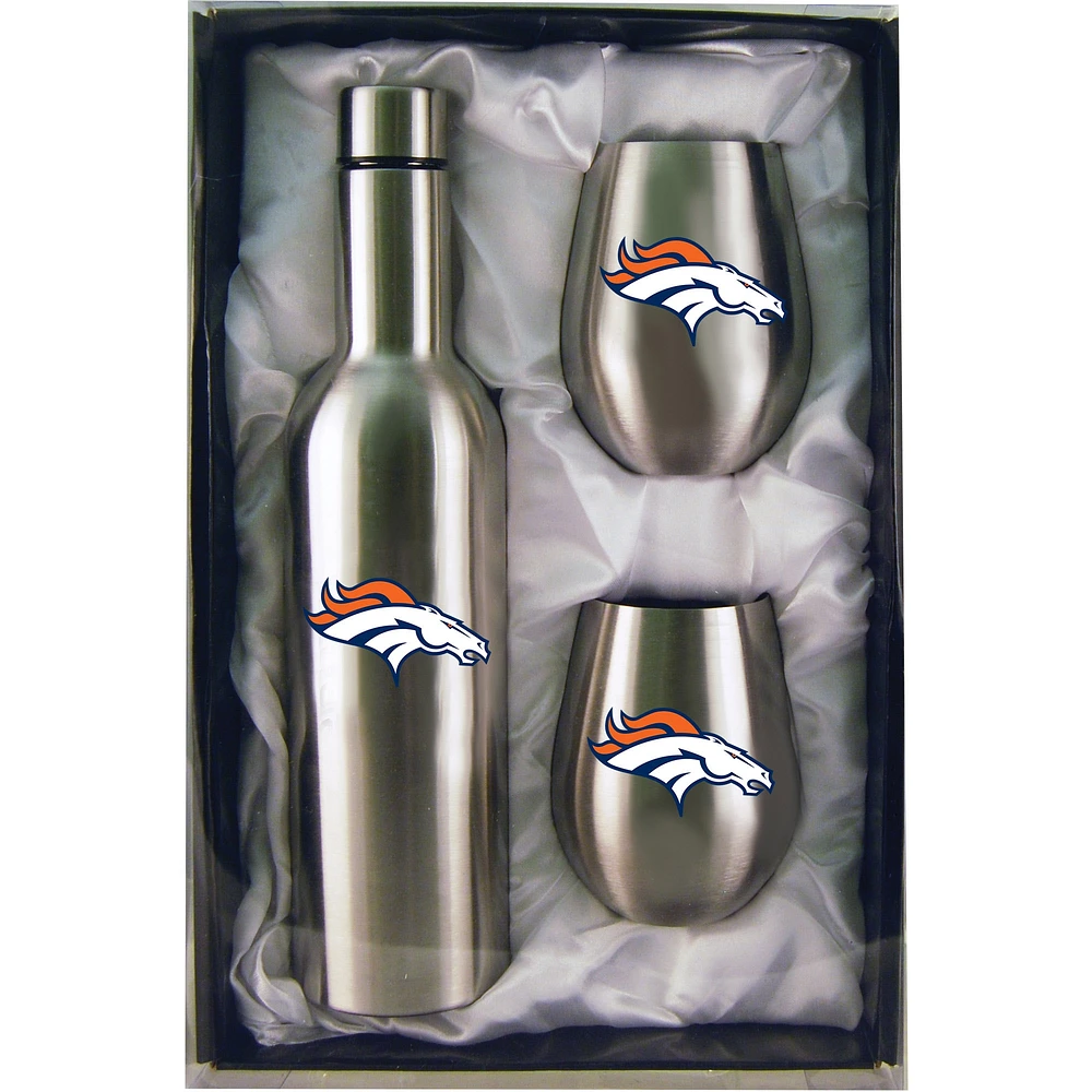 Broncos de Denver 28 oz. Bouteille et 12 oz. Ensemble de gobelets