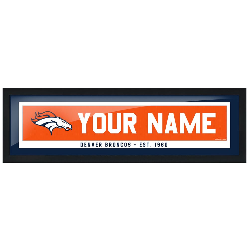 Denver Broncos - 6'' x 22'' Personalized Framed Art