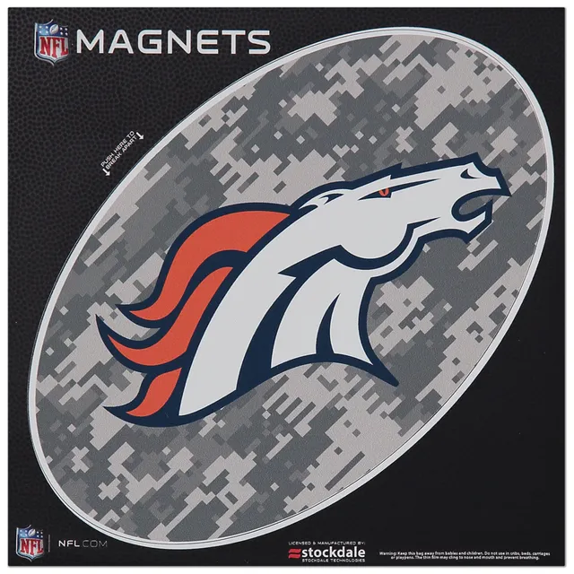 Denver Broncos Jersey 6 x 6 Oval Full Color Magnet