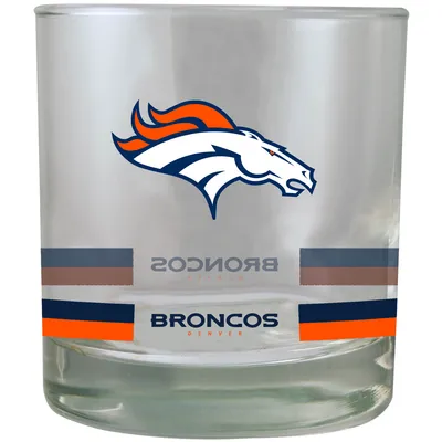 Denver Broncos Banded Rocks Glass