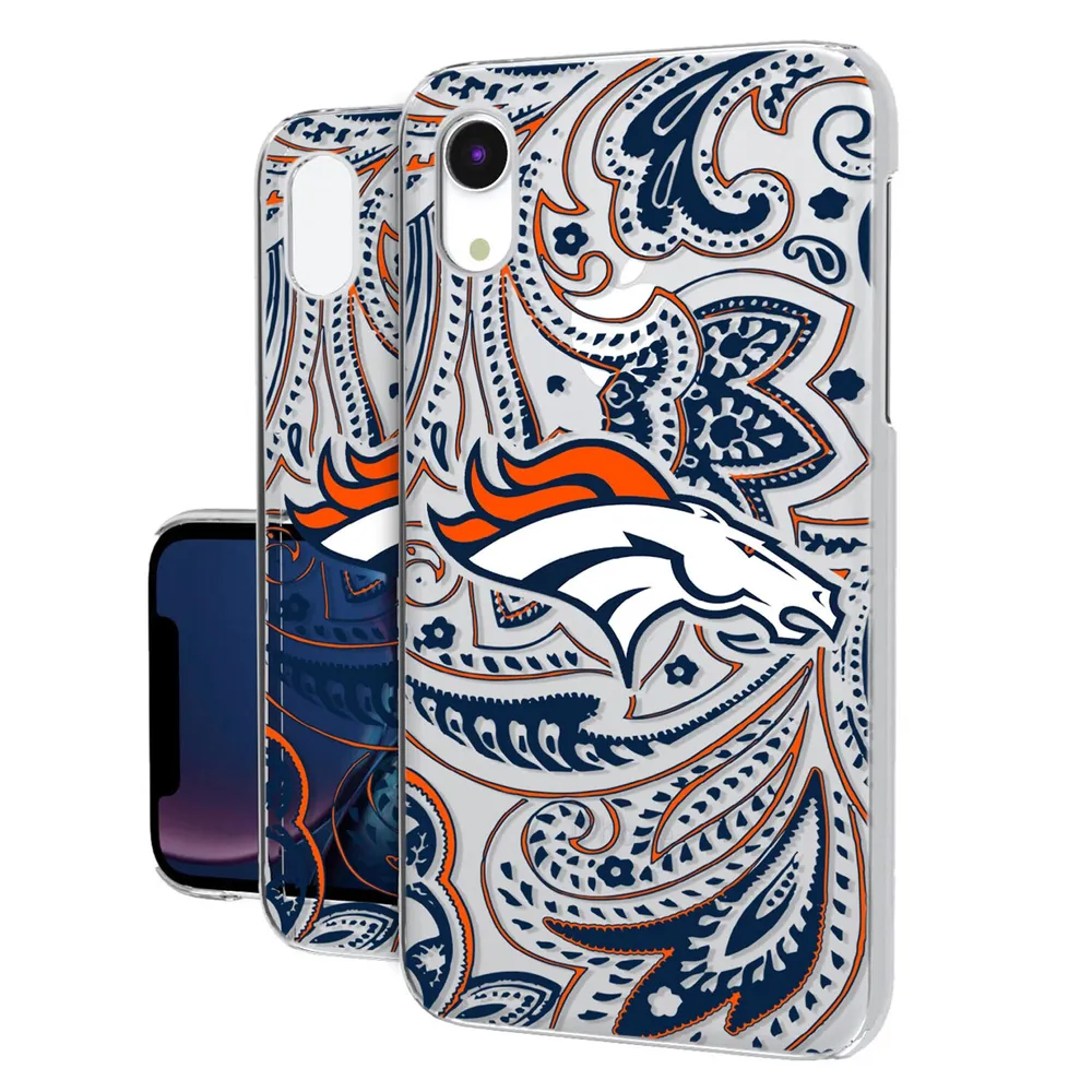 Lids Denver Broncos iPhone Clear Paisley Design Case