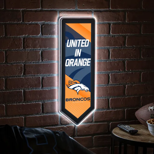 Evergreen NFL LED 15 Round Lit Sign ,Broncos