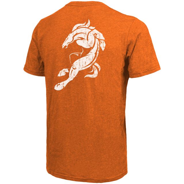 Denver Broncos Majestic Threads Tri-Blend Pocket T-Shirt - Orange