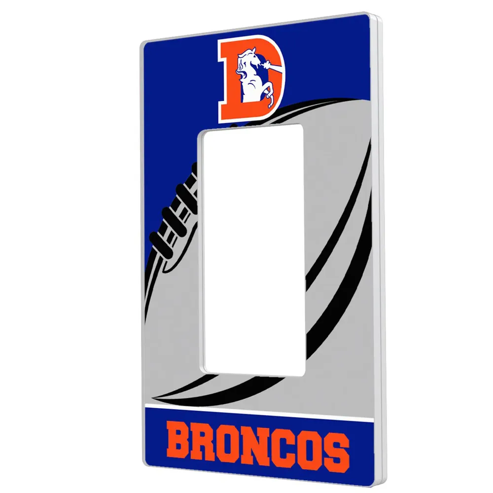 Denver Broncos Stripe Single Rocker Light Switch Plate