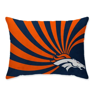 Denver Broncos Super Plush Mink Wave Bed Pillow - Blue