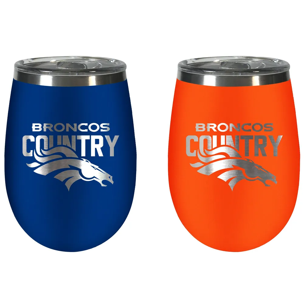 Lids Denver Broncos Team Colors Wine Tumbler Two-Piece Set