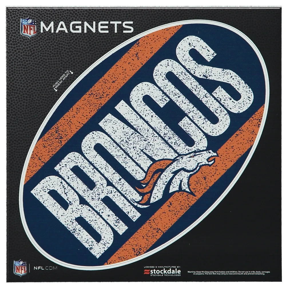 Lids Denver Broncos Vintage 6' x 6' Oval Full Color Magnet