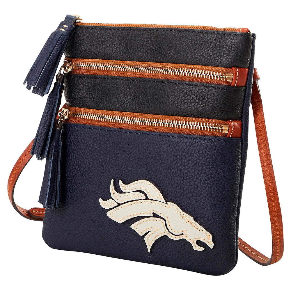 Dooney & Bourke Denver Broncos Infield Triple Zip Crossbody Purse