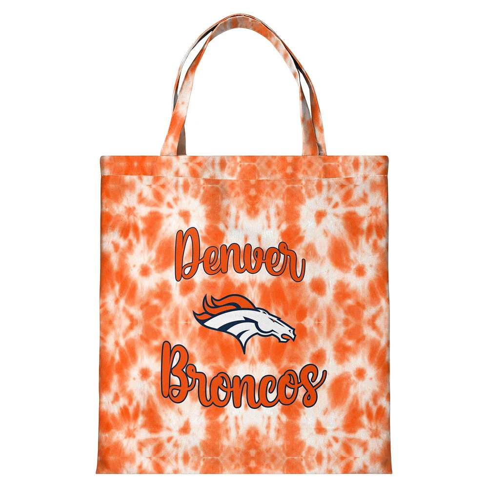 : FOCO Denver Broncos NFL Womens Low Top Tie Dye Canvas