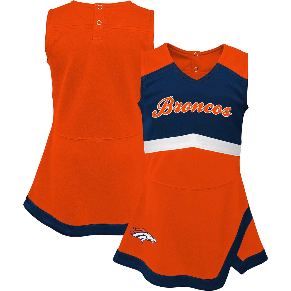 Robe pull Capitaine Cheer Captain des Broncos de Denver orange pour bébé fille