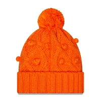 NWE BRONC ORNGE NFL Junior FILLES TOASTY CUFFED POM KNIT HATYTHGRL