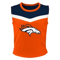 Girls Youth Orange Denver Broncos Spirit Two-Piece Cheerleader Set