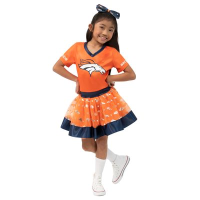 Dallas Cowboys Girls Toddler Tutu Tailgate Game Day V-Neck Costume - Navy