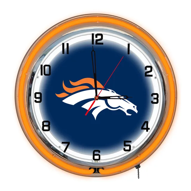 SEATTLE SEAHAWKS CHROME 12 ROUND WALL CLOCK NFL FOOTBALL MAN CAVE