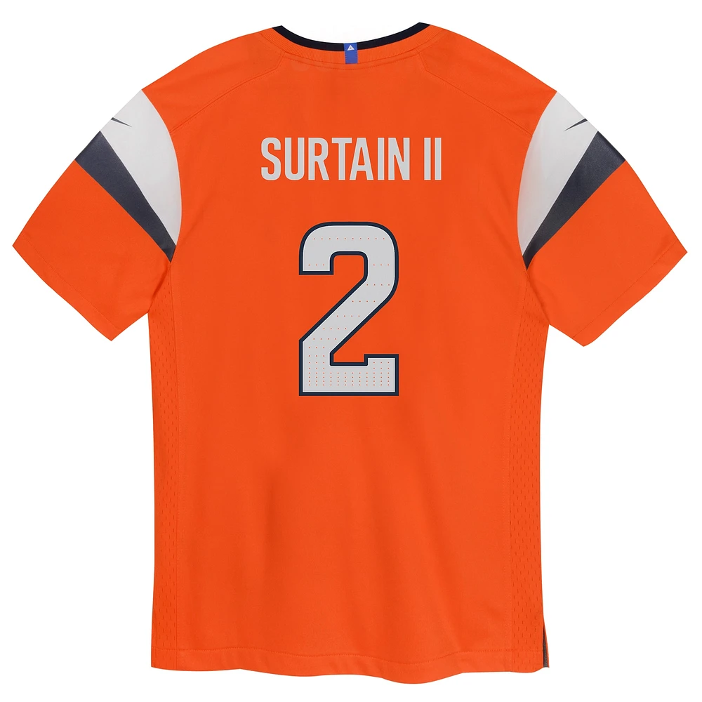 Infant Nike Patrick Surtain II Orange Denver Broncos Mile High Collection Game Jersey