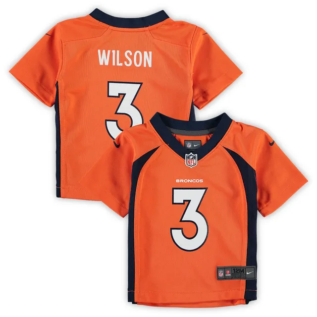 Youth Nike Russell Wilson Orange Denver Broncos Game Jersey