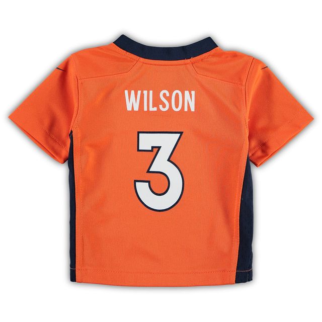 Maillot de match Nike Russell Wilson orange Denver Broncos pour bébé