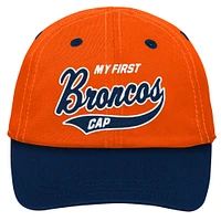 Casquette flexible My First Tail Sweep Slouch Flex des Denver Broncos pour bébé, orange/bleu marine