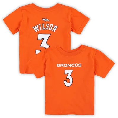 Nike NFL Denver Broncos Russell Wilson 3 Home Game Jersey Orange