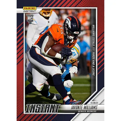 Javonte Williams Denver Broncos Fanatics Exclusive Parallel Panini Instant  NFL Week 3 First Career Touchdown Single Rookie Trading Card - Limited