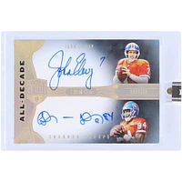 John Elway & Shannon Sharpe Denver Broncos Autographed 2021 Panini Eminence Dual Auto Black Box #ADA-ES #1/1 Card