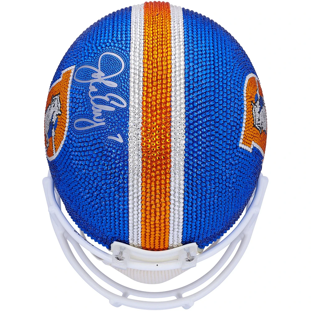 John Elway Denver Broncos Autographed Riddell 1975-96 Throwback VSR4 Authentic Helmet - Art by Rock On Sports