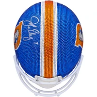 John Elway Denver Broncos Autographed Riddell 1975-96 Throwback VSR4 Authentic Helmet - Art by Rock On Sports
