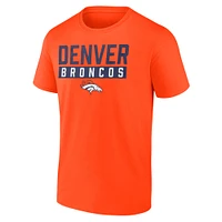 T-shirt Fanatics orange pour hommes des Broncos de Denver