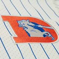 Chemise boutonnée en maille à logo vintage Final Seconds de Denver Broncos crème Mitchell & Ness pour homme