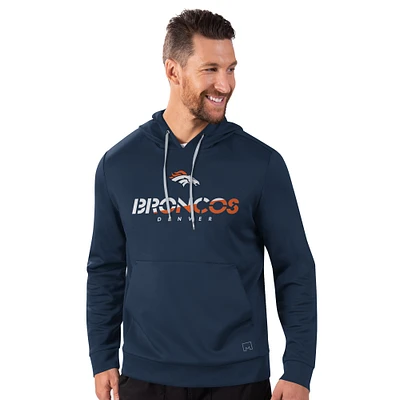 Men's MSX by Michael Strahan  Navy Denver Broncos Performance Pullover Hoodie