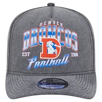 Men's New Era  Black Denver Broncos Throwback Washed A-Frame 9FIFTY Snapback Hat