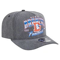 Men's New Era  Black Denver Broncos Throwback Washed A-Frame 9FIFTY Snapback Hat