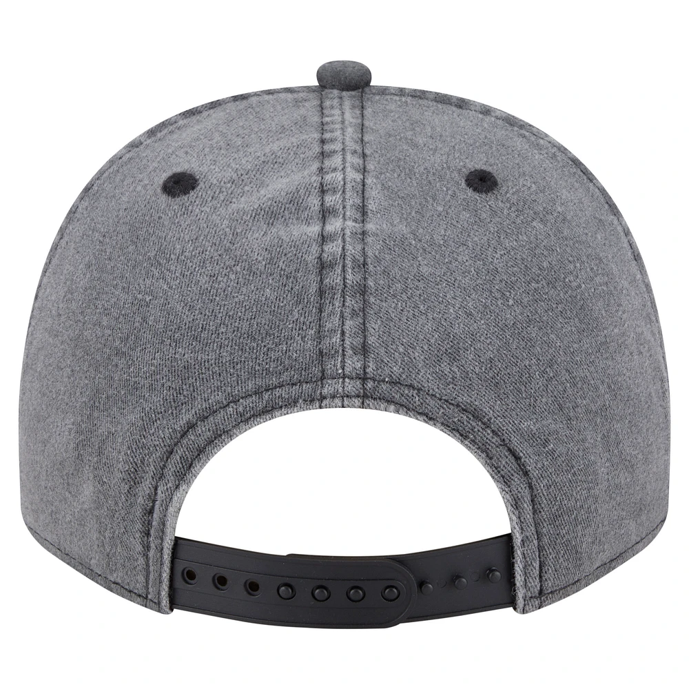 Men's New Era  Black Denver Broncos Throwback Washed A-Frame 9FIFTY Snapback Hat