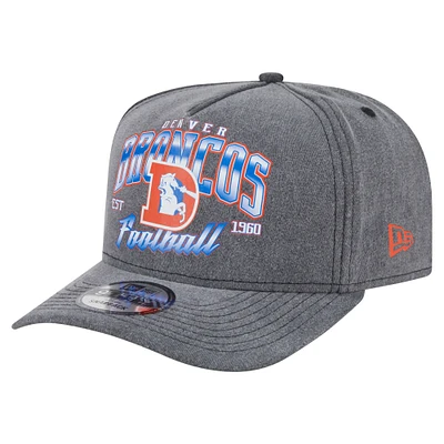 Men's New Era  Black Denver Broncos Throwback Washed A-Frame 9FIFTY Snapback Hat