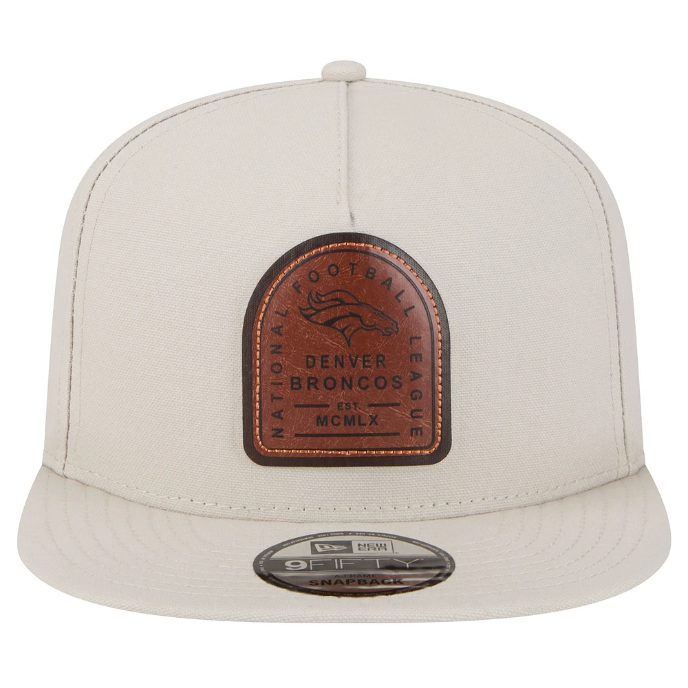 Men's New Era  Stone Denver Broncos Premier 9FIFTY Snapback Hat