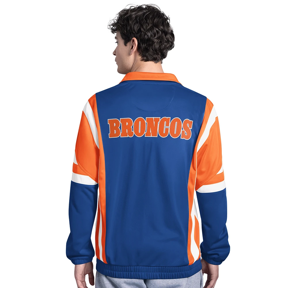 Men's Starter  Blue Denver Broncos Contender Vintage Logo Full-Zip Track Jacket