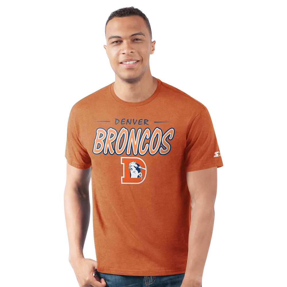 Men's Starter  Orange Denver Broncos Prime Time T-Shirt