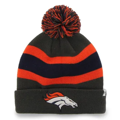 Lids Denver Broncos '47 Bering Cuffed Knit Hat with Pom - Navy