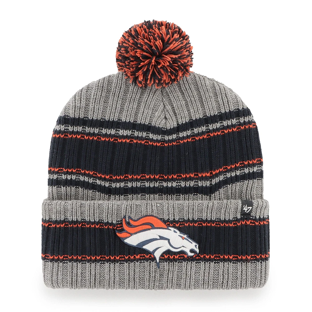 Bonnet en tricot à revers Rexford des Broncos de Denver '47 pour hommes avec pompon