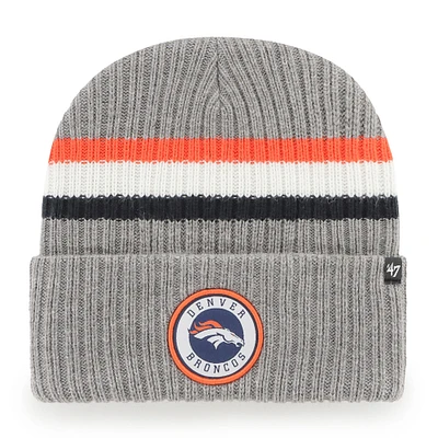 Bonnet en tricot gris à revers Denver Broncos '47 pour hommes