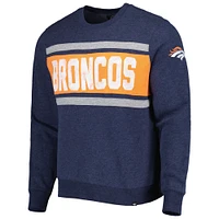 Men's '47 Heather Navy Denver Broncos Bypass Tribeca Pullover Sweatshirt