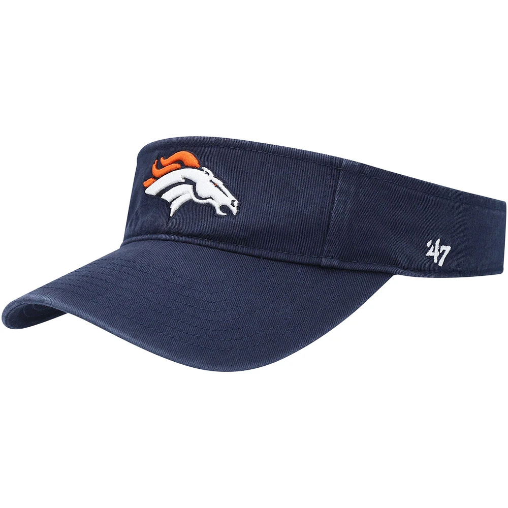 Men's '47 Navy Denver Broncos Clean Up Visor