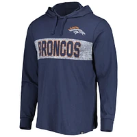 T-shirt à capuche manches longues pour homme '47 bleu marine Denver Broncos Field Franklin