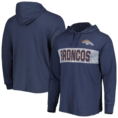 T-shirt à capuche manches longues pour homme '47 bleu marine Denver Broncos Field Franklin