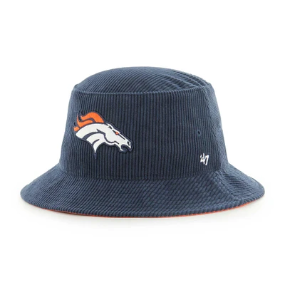 Chapeau bob en cordon épais '47 bleu marine Denver Broncos pour hommes