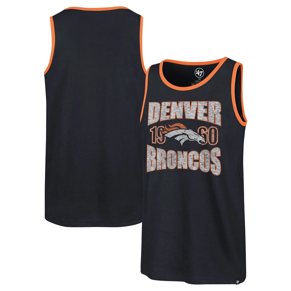 Men's '47 Navy Denver Broncos Upload Franklin Tank Top