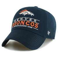 Casquette réglable '47 Denver Broncos Vernon Clean Up pour homme, bleu marine