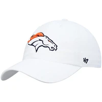 Casquette réglable Clean Up Denver Broncos '47 blanche pour homme