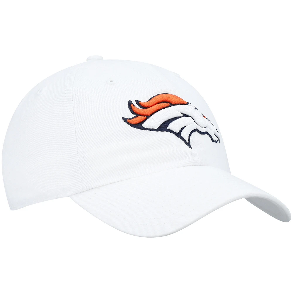 Casquette réglable Clean Up Denver Broncos '47 blanche pour homme